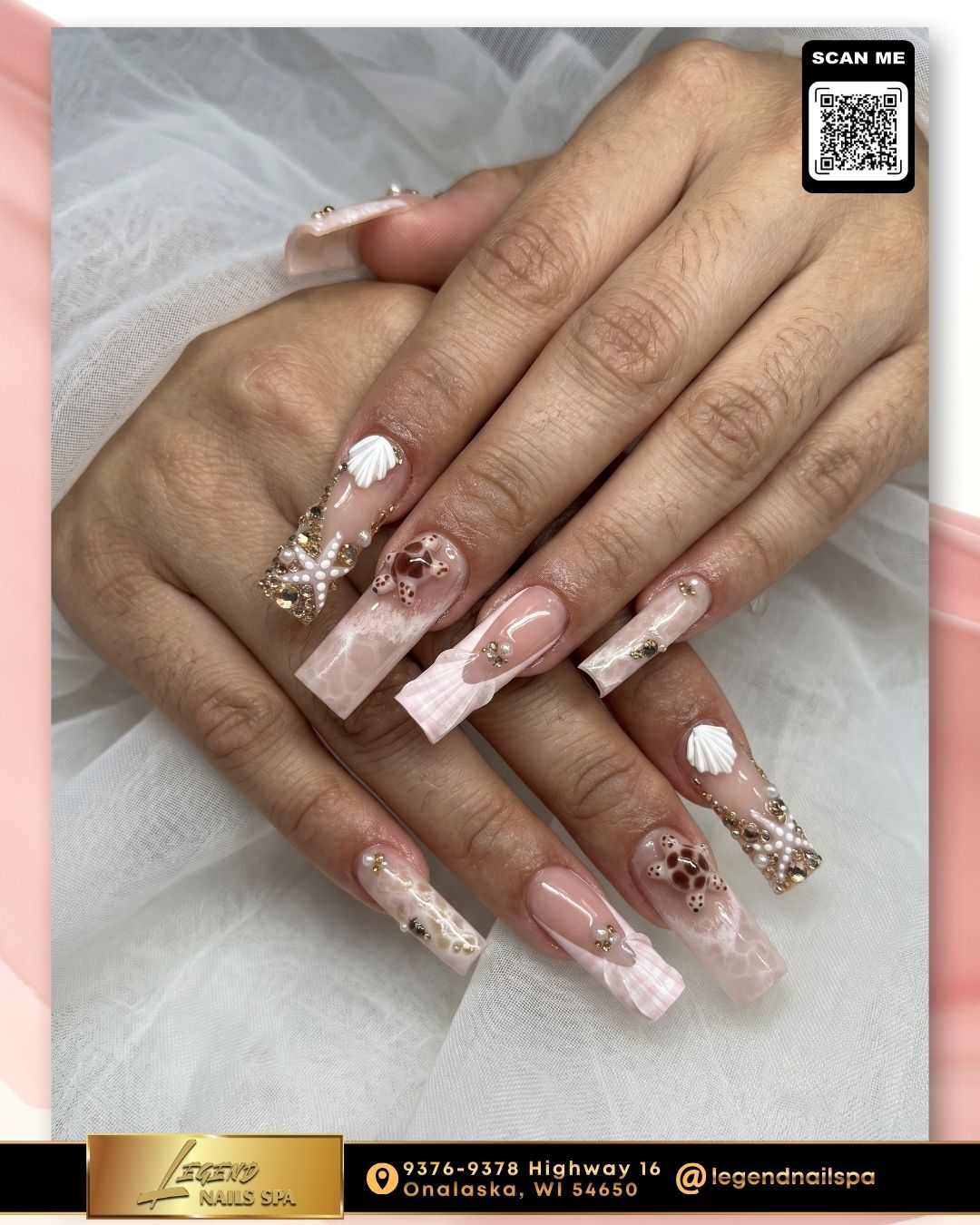 Legend Nails Spa nail work in Onalaska, Wisconsin